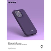 Momax Silicone 2.0 designed for iPhone 14 Pro MAX case cover compatible with MagSafe - Deep Purple