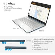 HP 15-EF2126WM Laptop AMD Ryzen 5-5500U 2.1GHz 32GB 1TB SSD AMD Radeon Graphics Windows 10 15.6inch FHD Spruce Blue English/Arabic Keyboard International Version- Customized