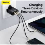 Baseus Compact Fast Charger 2USB+Type-C 30W Multi-Port Wall Charger Adapter Black