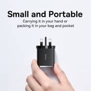 Baseus Compact Fast Charger 2USB+Type-C 30W Multi-Port Wall Charger Adapter Black