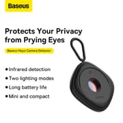 Baseus Heyo Camera Detector Mini Travel Hotel Hidden Camera Finder Spy Camera Infrared Detector Black