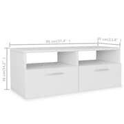 vidaXL TV Cabinet Engineered Wood 95x35x36 cm White