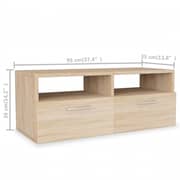 vidaXL TV Cabinet Engineered Wood 95x35x36 cm Oak