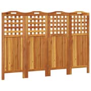 vidaXL 4-Panel Room Divider 162x2x115 cm Solid Wood Acacia