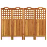 vidaXL 4-Panel Room Divider 162x2x115 cm Solid Wood Acacia