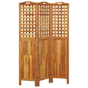 vidaXL 3-Panel Room Divider 121.5x2x180 cm Solid Wood Acacia