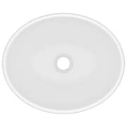 vidaXL Luxury Basin Oval-shaped Matt White 40x33 cm Ceramic
