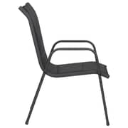 vidaXL Garden Chairs 4 pcs Steel and Textilene Black