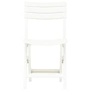 vidaXL Folding Garden Chairs 2 pcs Plastic White