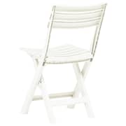 vidaXL Folding Garden Chairs 2 pcs Plastic White
