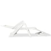 vidaXL Sun Lounger with Footrest Plastic White