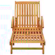 vidaXL 2 Piece Sunlounger Set with Table Solid Acacia Wood