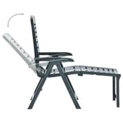 vidaXL Folding Sun Lounger Plastic Green