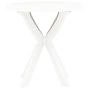 vidaXL Bistro Table White 70 cm Plastic
