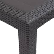 vidaXL Garden Table Brown 150x90x72 cm Plastic Rattan Look