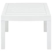 vidaXL Garden Table White 78x55x38 cm Plastic