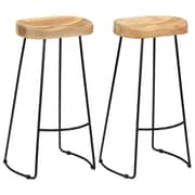 vidaXL Gavin Bar Stools 2 pcs Solid Mango Wood