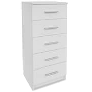 vidaXL Tall Chest of Drawers Engineered Wood 41x35x106 cm White