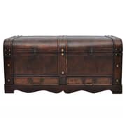 vidaXL Wooden Treasure Chest Large Brown