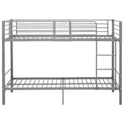 vidaXL Bunk Bed Grey Metal 90x200 cm