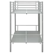 vidaXL Bunk Bed Grey Metal 90x200 cm