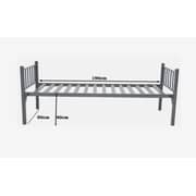 Galaxy Design Heavy Duty Single Steel Bed Silver Color - Size (L x W x H) 190 x 90 x 70 Cm Model - GDF-49MH.