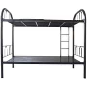 Galaxy Design Heavy Duty Round Metal Bunk Bed Black Colour Single Size L x W x H 190 x 90 x 170 cm Model - GDF-BB19090.