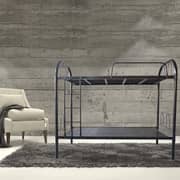 Galaxy Design Heavy Duty Round Metal Bunk Bed Black Colour Single Size L x W x H 190 x 90 x 170 cm Model - GDF-BB19090.