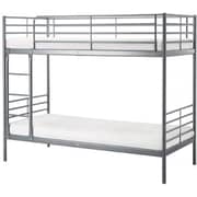 Galaxy Design Heavy Duty Metal Bunk Bed Color Silver Single Size L x W x H 190 x 90 x 175 cm Model - GDF-19090BB.
