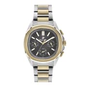 Beverly Hills Polo Club, BP3212X.250, Mens Analog Watch, Black Dial Multi-Function 3 Hands Stainless-Steel Two-Tone Strap