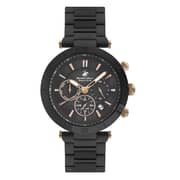 Beverly Hills Polo Club, BP3209X.650, Mens Analog Watch, Black Dial Multi-Function 3 Hands Stainless Steel Black Strap