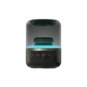 Promate Bluetooth Speaker with TWS, 360 HD Surround Sound, LED Show and Multiple Connectivity Options, Glitz Black
