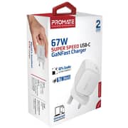 Promate USB-C Wall Charger White