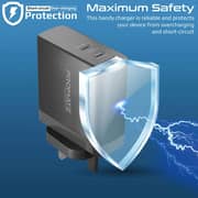 Promate 3 Port Wall Charger Black