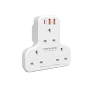 Promate 3-in-1 POWERHINGE3 Wall Mounted Power Strip 3250 Watts