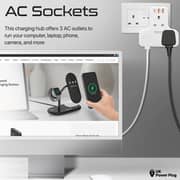 Promate 3-in-1 POWERHINGE3 Wall Mounted Power Strip 3250 Watts