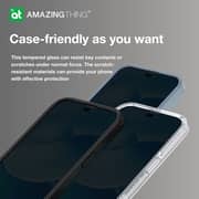 Amazing Thing Supreme Full Cover PRIVACY Screen Protector for iPhone 14 PLUS and iPhone 13 Pro Max Tempered Glass with Easy Install Tray - [28 Degree PRIVACY 2.75D]