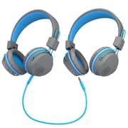 JLab JBuddies Studio Wireless On Ear Kids Headset Graphite Blue