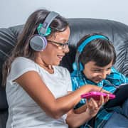 JLab JBuddies Studio Wireless On Ear Kids Headset Graphite Violet