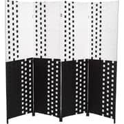 Galaxy Design Room Divider Partition 4 Panel Black & White Color Size L x W x H 200 x 4 x 180 cm Model - GDF-PF8.