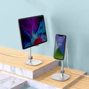 Baseus Literary Youth Desktop Bracket (Telescopic + Wireless Charging) - Silver