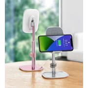 Baseus Literary Youth Desktop Bracket (Telescopic + Wireless Charging) - Silver