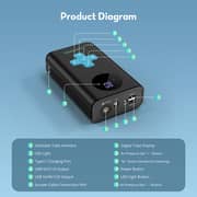 Ravpower Power Bank Jump Starter With Air Compressor 11200mAh Black RP-PB244