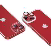 Amazing Thing iPhone 14 and iPhone 14 PLUS Camera Lens Protector Supreme Tempered Glass Aluminum AR Lens Defender - Red
