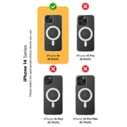 VRS Design Crystal Mixx Magnetic designed for iPhone 14 case cover compatible with MagSafe with Tempered Glass Screen Protector and Camera Lens Protector - Clear