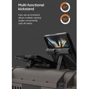 VRS Design Terra Guard Ultimate S [S-Pen Compartment in Hinge Protection] designed for Samsung Galaxy Z Fold 4 case cover (2022) with Kickstand & Screen Protector- Matte Black (S-Pen NOT included)