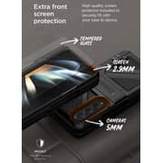 VRS Design Terra Guard Ultimate S [S-Pen Compartment in Hinge Protection] designed for Samsung Galaxy Z Fold 4 case cover (2022) with Kickstand & Screen Protector- Matte Black (S-Pen NOT included)