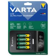 Varta LCD Ultra Fast AA/AAA Battery Charger Black/White
