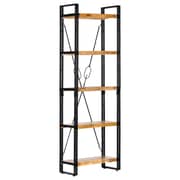 vidaXL 5-Tier Bookcase 60x30x180 cm Solid Mango Wood