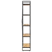 vidaXL 5-Tier Bookcase 90x30x180 cm Solid Mango Wood